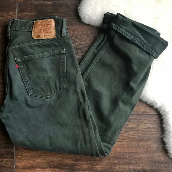SOLD Vintage Levi’s 501 Olive Green Jeans - Picture 6 of 7